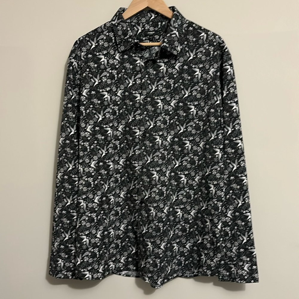 Men’s Slim Fit Print Express Dress Shirt Size XL